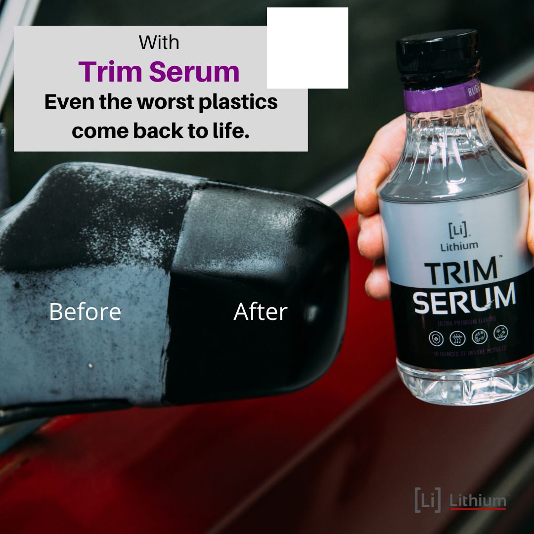 Lithium Auto Elixirs Trim Serum- Plastic Restorer- Restores Even The Most Damaged Plastic, Rubber and Vinyl, Last for Months, Penetrates Plastic Pores