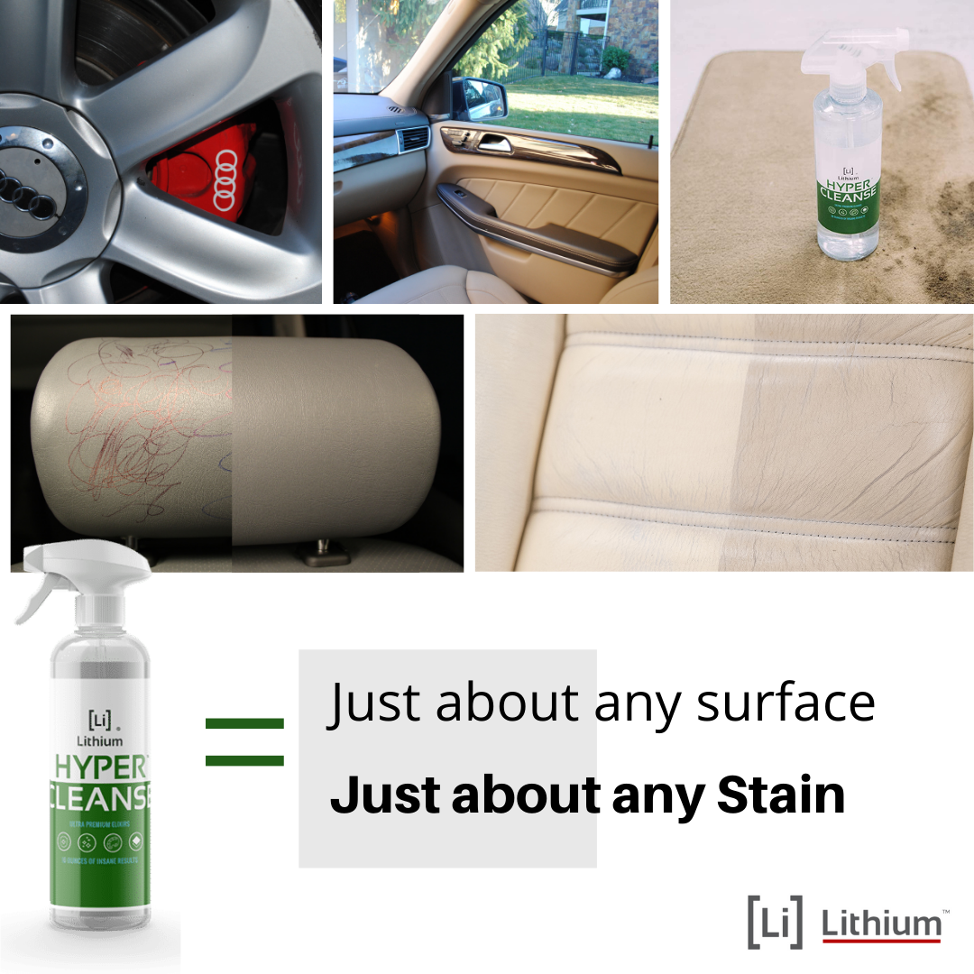 Lithium Auto Elixirs Lithium Hyper Cleanse- All Purpose Cleaner- Newest Science in Cleaning Leather, Plastic, Carpet, Vinyl, Removes The Toughest