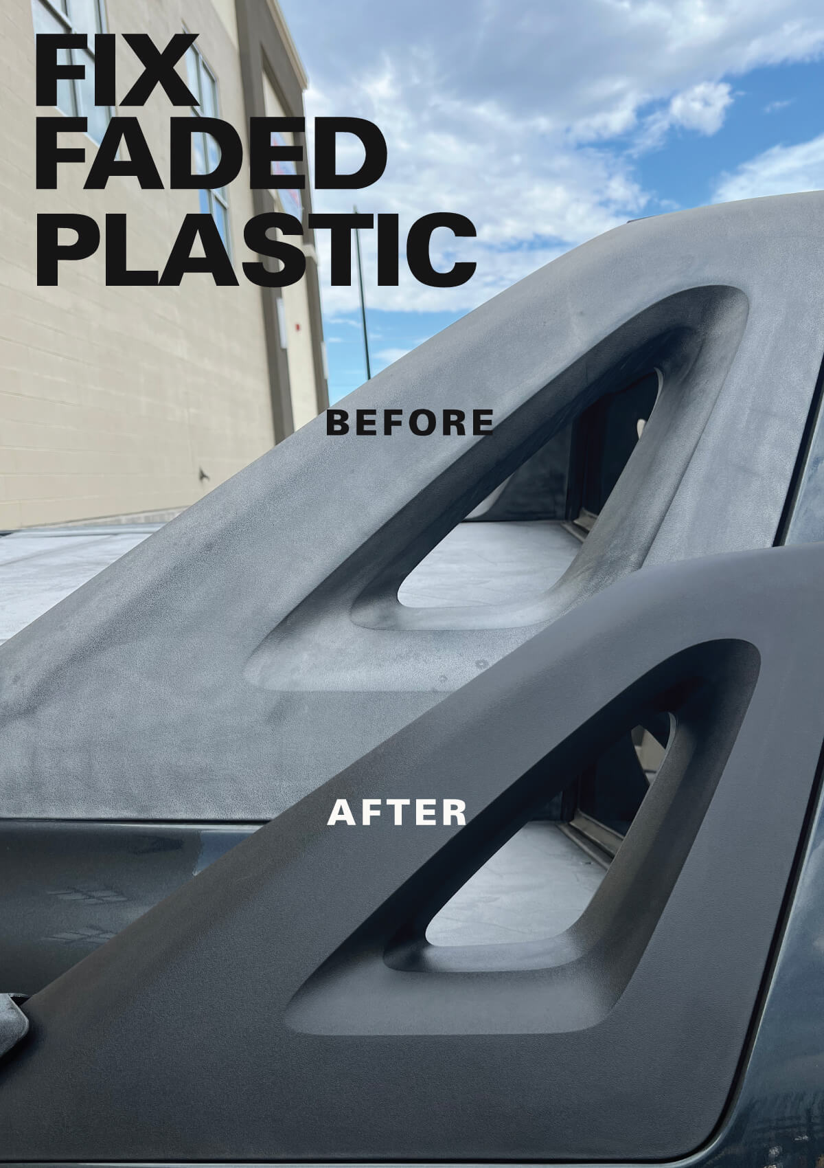 Restore Faded Black Plastic Vehicle Trim